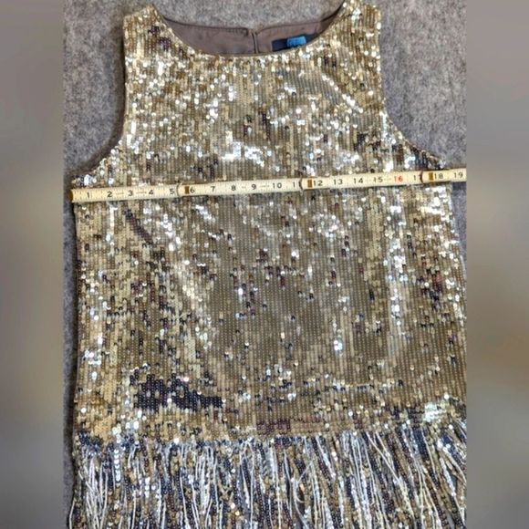 Anthropologie Eva Franco Sleeveless Silver Sequin tank NWT - Picture 4 of 9